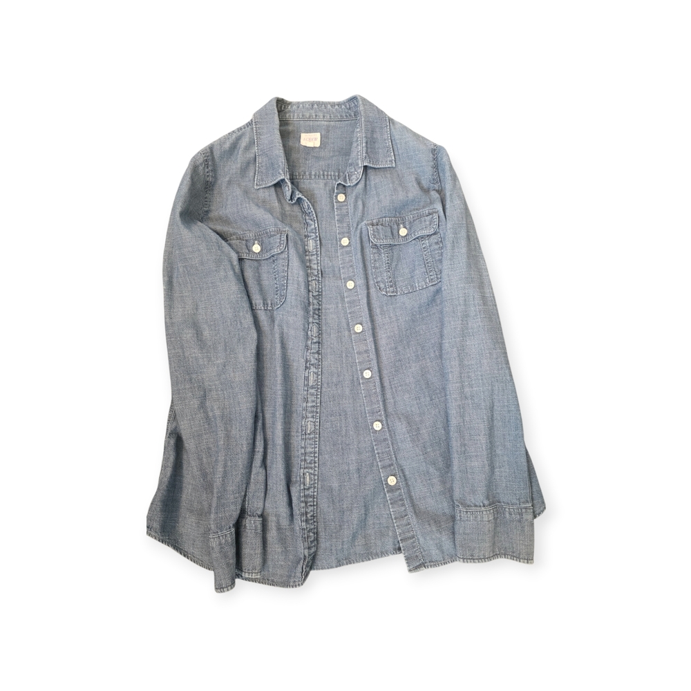 J. Crew Light Wash Chambray Button-Down Shirt